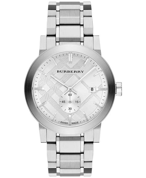 burberry men's swiss stainless steel bracelet watch 42mm bu9900|Burberry BU9900 42mm Silver Steel Bracelet & Case Anti .